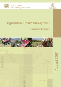 August 2007 Afghanistan Opium Survey 2007 Executive Summary Government of Afghanistan