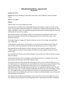 UMSL SBA Meeting Minutes – August 25, 2014