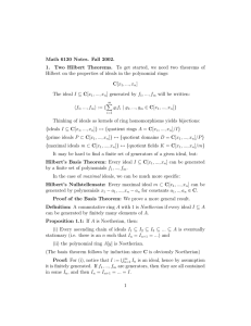 Math 6130 Notes. Fall 2002. 1. Two Hilbert Theorems. C