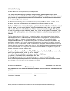 Information Technology Student Affairs Data Security and Privacy User Agreement