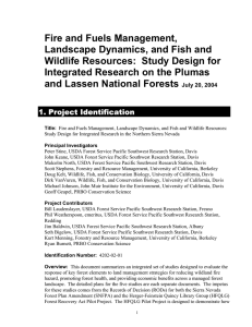 Fire and Fuels Management, Landscape Dynamics, and Fish and