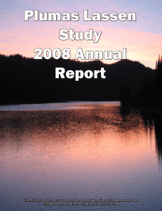 Plumas Lassen Study 2008 Annual Report