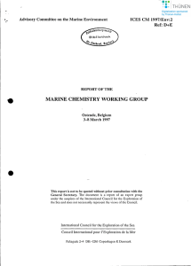 . ... MARINE CHEMISTRY WORKING GROUP Ref: D+E