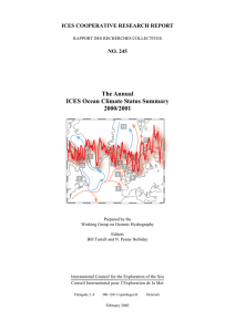 The Annual ICES Ocean Climate Status Summary 2000/2001