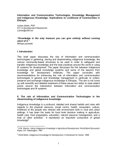 Information and Communication Technologies, Knowledge Management