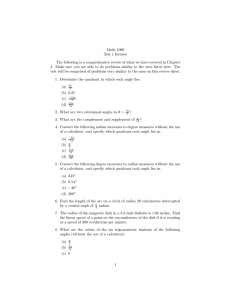 Math 1060 Test 1 Review