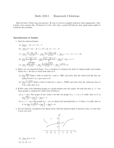Math 1210-1 Homework 3 Solutions