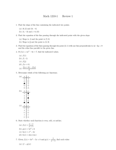 Math 1210-1 Review 1