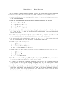 Math 1210-1 Final Review
