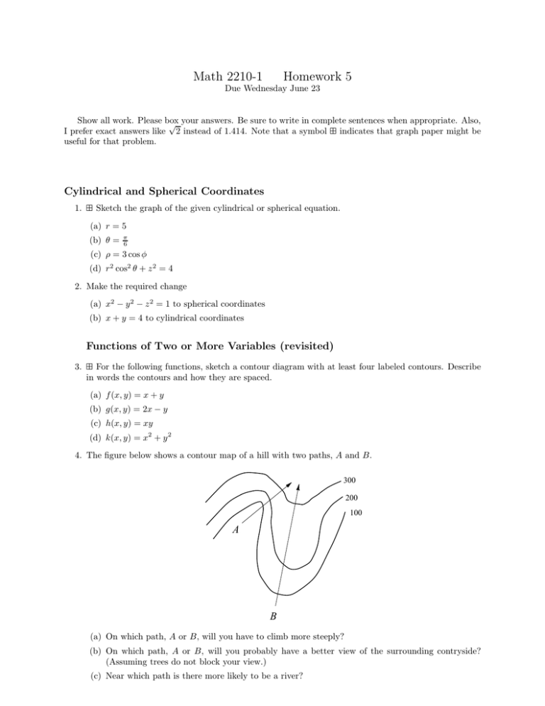 Math 2210 1 Homework 5