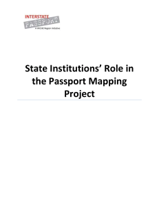 State Institutions’ Role in the Passport Mapping Project