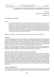 How effective are the nutritional programs for schoolchildren in Romania?