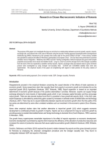 Research on Chosen Macroeconomic Indicators of Romania