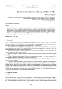 Evaluation of Factors Influencing on Development of Export in SMEs