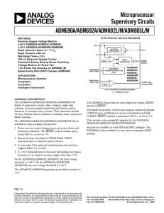 a Microprocessor Supervisory Circuits ADM690A/ADM692A/ADM802L/M/ADM805L/M