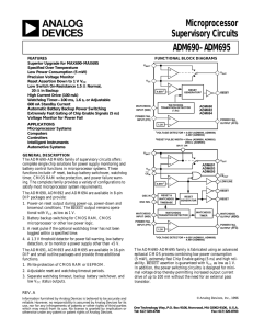 a Microprocessor Supervisory Circuits ADM690–ADM695