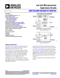 Low Cost Microprocessor Supervisory Circuits / ADM705