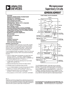 a Microprocessor Supervisory Circuits ADM8696/ADM8697