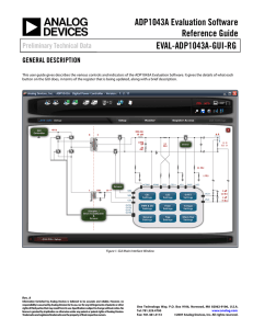 ADP1043A Evaluation Software Reference Guide EVAL-ADP1043A-GUI-RG Preliminary Technical Data