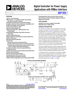 Digital Controller for Power Supply Applications with PMBus Interface ADP1055 Data Sheet