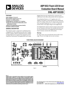 ADP1653 Flash LED Driver Evaluation Board Manual EVAL-ADP1653EB