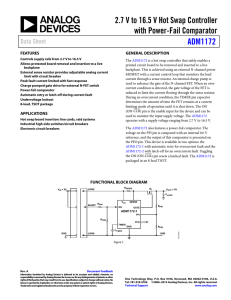 2.7 V to 16.5 V Hot Swap Controller with Power-Fail Comparator  ADM1172