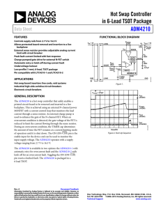Hot Swap Controller in 6-Lead TSOT Package ADM4210 Data Sheet