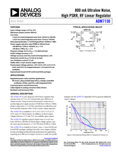 800 mA Ultralow Noise, High PSRR, RF Linear Regulator ADM7150 Data Sheet