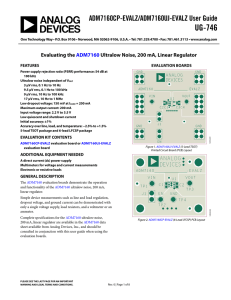 UG-746 ADM7160CP-EVALZ/ADM7160UJ-EVALZ User Guide