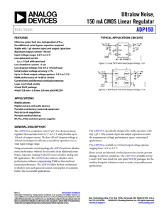Ultralow Noise, 150 mA CMOS Linear Regulator ADP150 Data Sheet