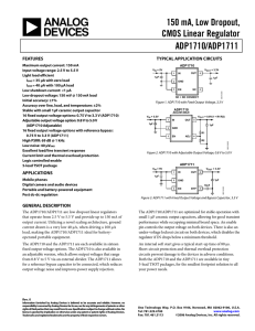 150 mA, Low Dropout, CMOS Linear Regulator ADP1710/ADP1711