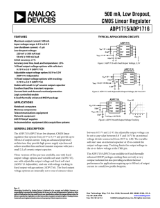 500 mA, Low Dropout, CMOS Linear Regulator ADP1715/ADP1716