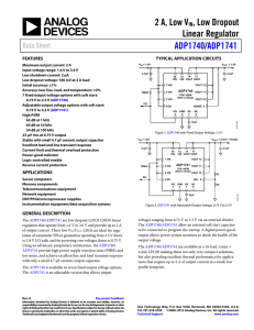 2 A, Low V , Low Dropout Linear Regulator /