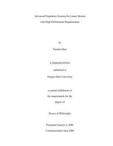 Advanced Propulsion Systems for Linear Motion with High Performance Requirements  by