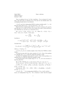 Math 5080-2 Name: solutions Midterm Exam 1 October 7, 2015