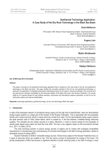 Geothermal Technology Application: Mediterranean Journal of Social Sciences Daria Nikiforova