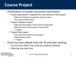 Course Project Clarifications on project document submissions 