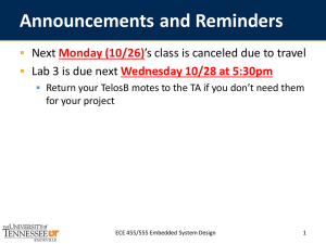 Announcements and Reminders Next ’s class is canceled due to travel