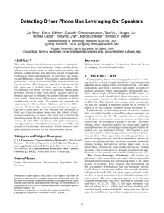 Detecting Driver Phone Use Leveraging Car Speakers