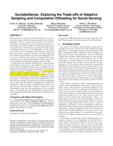 SociableSense: Exploring the Trade-offs of Adaptive