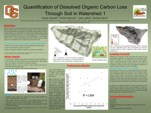Quantification of Dissolved Organic Carbon Loss Through Soil in Watershed 1