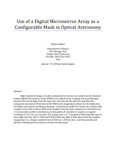 Use of a Digital Micromirror Array as a