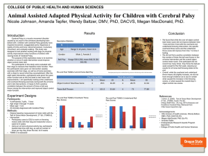 Animal Assisted Adapted Physical Activity for Children with Cerebral Palsy Results