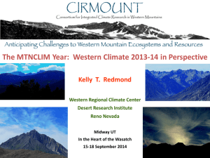 The MTNCLIM Year:  Western Climate 2013-14 in Perspective