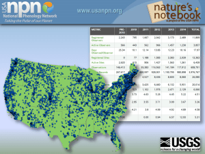 www.usanpn.org a project of the USA-NPN