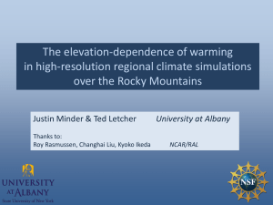 The elevation-dependence of warming in high-resolution regional climate simulations