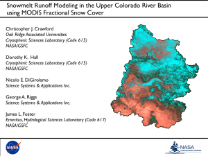 Snowmelt Runoff Modeling in the Upper Colorado River Basin