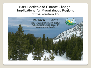 Bark Beetles and Climate Change: Implications for Mountainous Regions Barbara J. Bentz