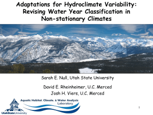 Adaptations for Hydroclimate Variability: Revising Water Year Classification in Non-stationary Climates