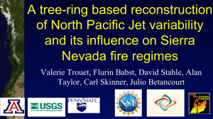 A tree-ring based reconstruction of North Pacific Jet variability Nevada fire regimes